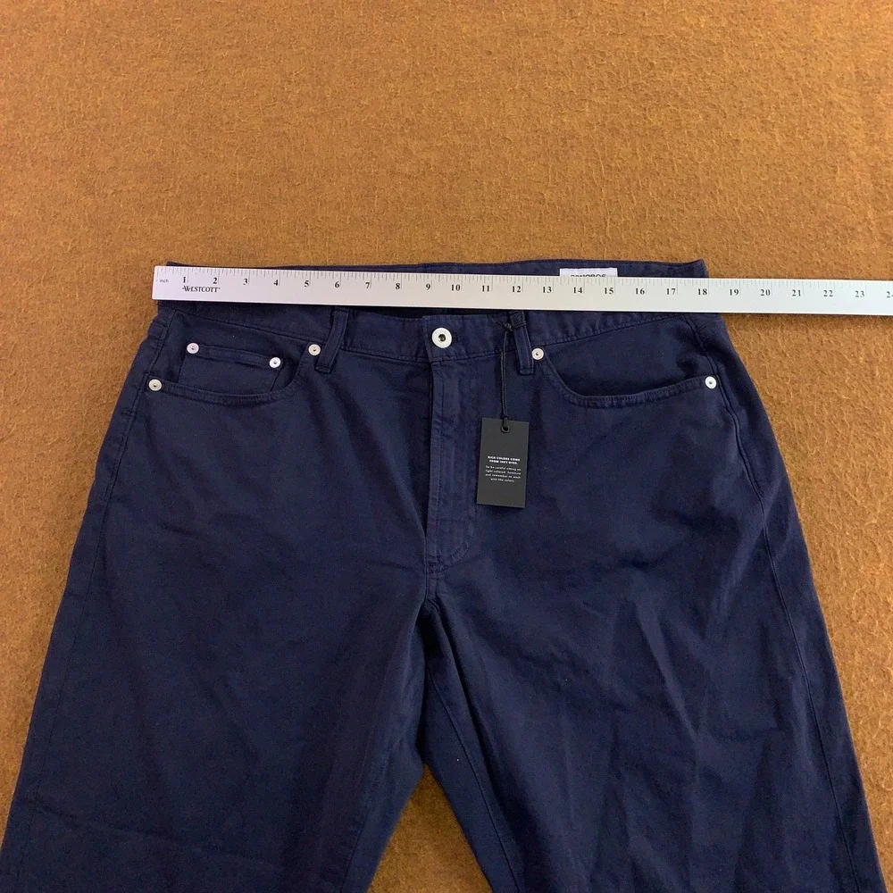 Bonobos Mens 35x30 Navy Blue Straight Leg Five-Pocket Chino Pants New